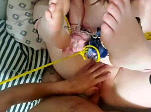 fucking her with that jewel in her ass