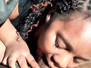 Young freak intensely sucks cock.