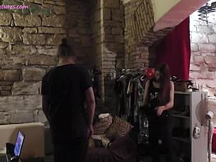 19yo rock chick gets licked and rides on cock!