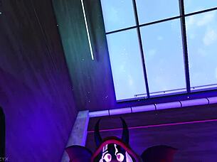 bringing a demon to a strip club 😈