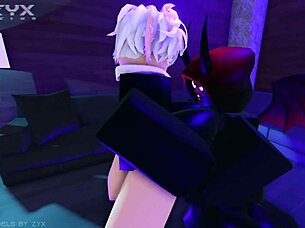 bringing a demon to a strip club 😈