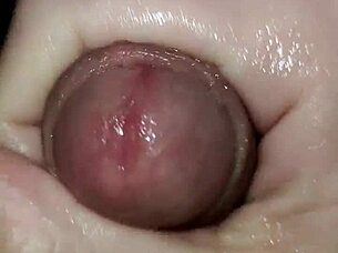 young amateur does solo massage at home 😌