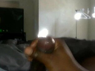 home alone, i'm milking my horny cock