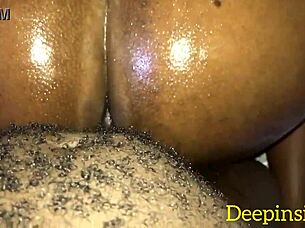 ebony babe takes monster cock in big ass!