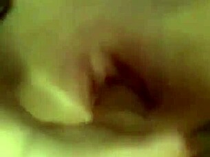 amateur fucking a big dildo at home