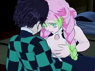 Tanjiro And Mitsuri Have Intense Sex In Kimetsu No Yaiba Hentai