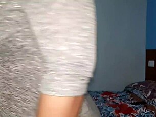 Wife Bent Over in Intense Doggystyle Fucking at Hostel