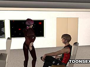 3D sucking and fucking HD video erotic cartoon girl