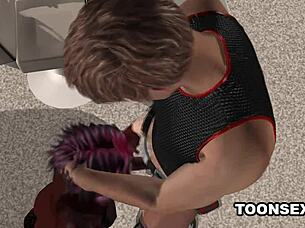 3D sucking and fucking HD video erotic cartoon girl