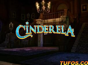 Fairy godmother fucks hard in Cinderella porn parody with interracial blowjob scenes