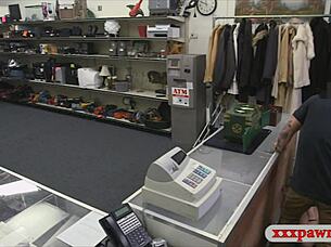 Blonde Feels Intense Pleasure As Pawn Keeper Pounds Her Big Tits