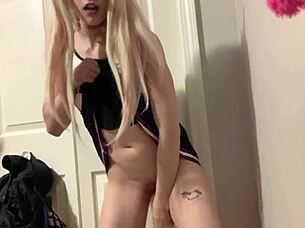 Sweet Petite 18+ Cheerleader Breaks No Nut November