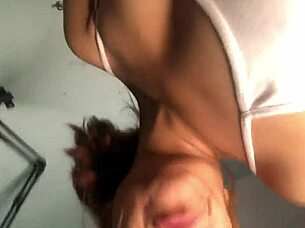 the scene features a creampie and cum on the ass