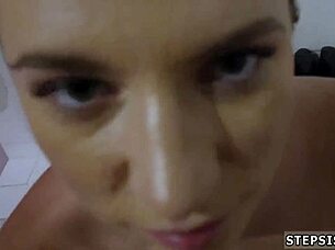 Teen babe in shower HD getting hardcore blowjob and sex, leaving him blue-balled.