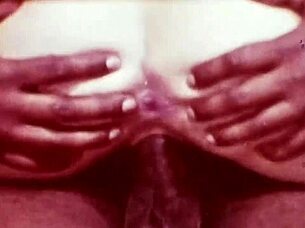 Vintage Interracial Cock Sucking With Hairy Pussy