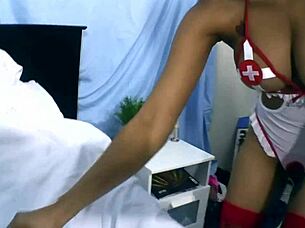 Maya Farrell, the hot nurse, gives best POV suck and deepthroat in hospital.