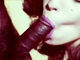 Vintage Interracial Cock Sucking With Hairy Pussy