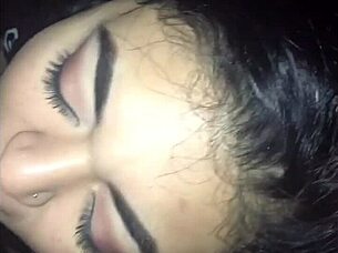 mami gets sloppy facial from big cock