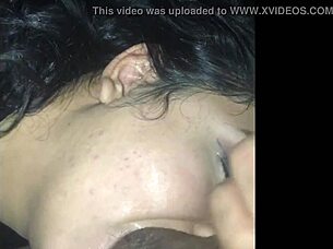 mami gets sloppy facial from big cock