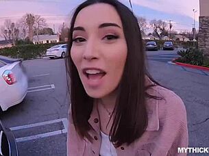 Asian American Teen Babe Performs Blowjob