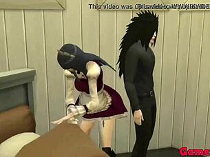 I watch Madara seduce shy Hinata and fuck her like a slut, asking for anal. She loves it so much!