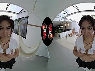 Cute latina ass in vr reality