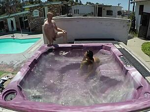 Intense POV experience in Dayanara's hot tub