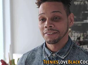 eaten out teen 18+ takes big black cock pounding