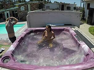 Intense POV experience in Dayanara's hot tub
