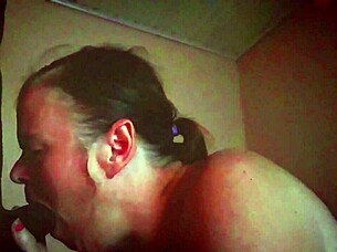 i love watching this milf give a sloppy blowjob, it's so hot and intense