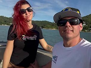 i fuck her big tits on the boat outdoors