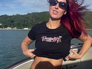 i fuck her big tits on the boat outdoors