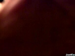 Busty Babe FINGERS Her Bush In Bathroom