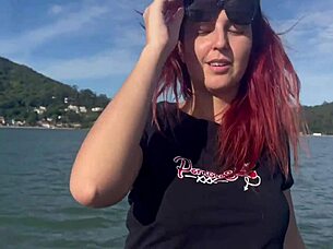 i fuck her big tits on the boat outdoors