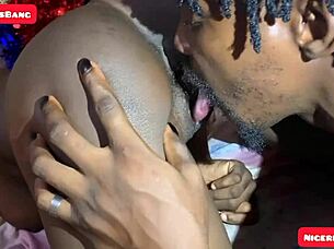 Feeling the holiday joy with a juicy pussy lick.