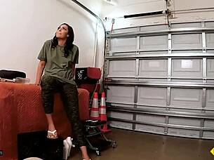 Spicy Latina Demi Diveena trades bubble butt for roadside car insurance.