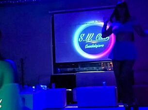 dancing with girlfriend in guadalajara swinger club lesbian fun 💃👩‍❤️‍👩