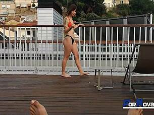 Beautiful redhead Argentine fucks hard at home with Victor Bloom!