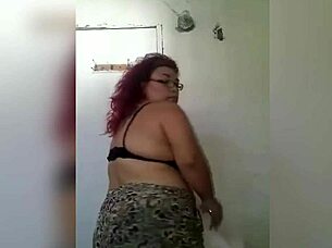 Gordibuena STRIPS DOWN horny latina amateur in homemade solo masturbation