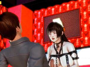 Hey, check this sexy 3D hentai babe in SM room action!