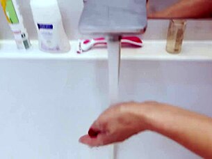 did you see me masturbating in the shower, girlfriend? it's so hot watching you touch yourself while bathing