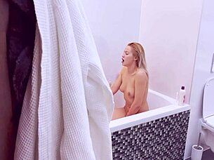 did you see me masturbating in the shower, girlfriend? it's so hot watching you touch yourself while bathing