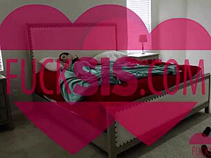 Big ass teen massages friend's big cock