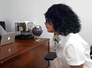 Does her teacher fuck her big ass?