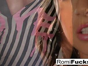 Romi Rain Shows Off Her Big Tits and Pussy