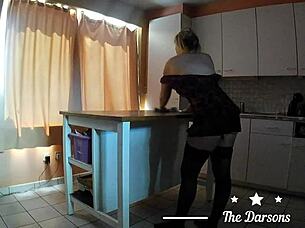 I fucked the cleaning lady again, cum on her big tits