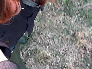 Why is broke wearing her mask in public with redhead ass exposed?