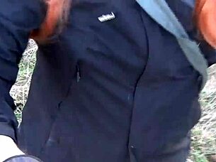 Why is broke wearing her mask in public with redhead ass exposed?