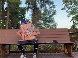 Sexy petite ashton takes dick at park