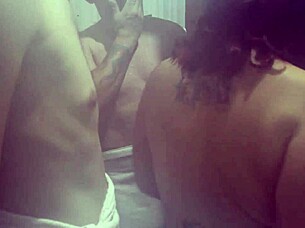 Are two friends banging the hot girl in the shower?